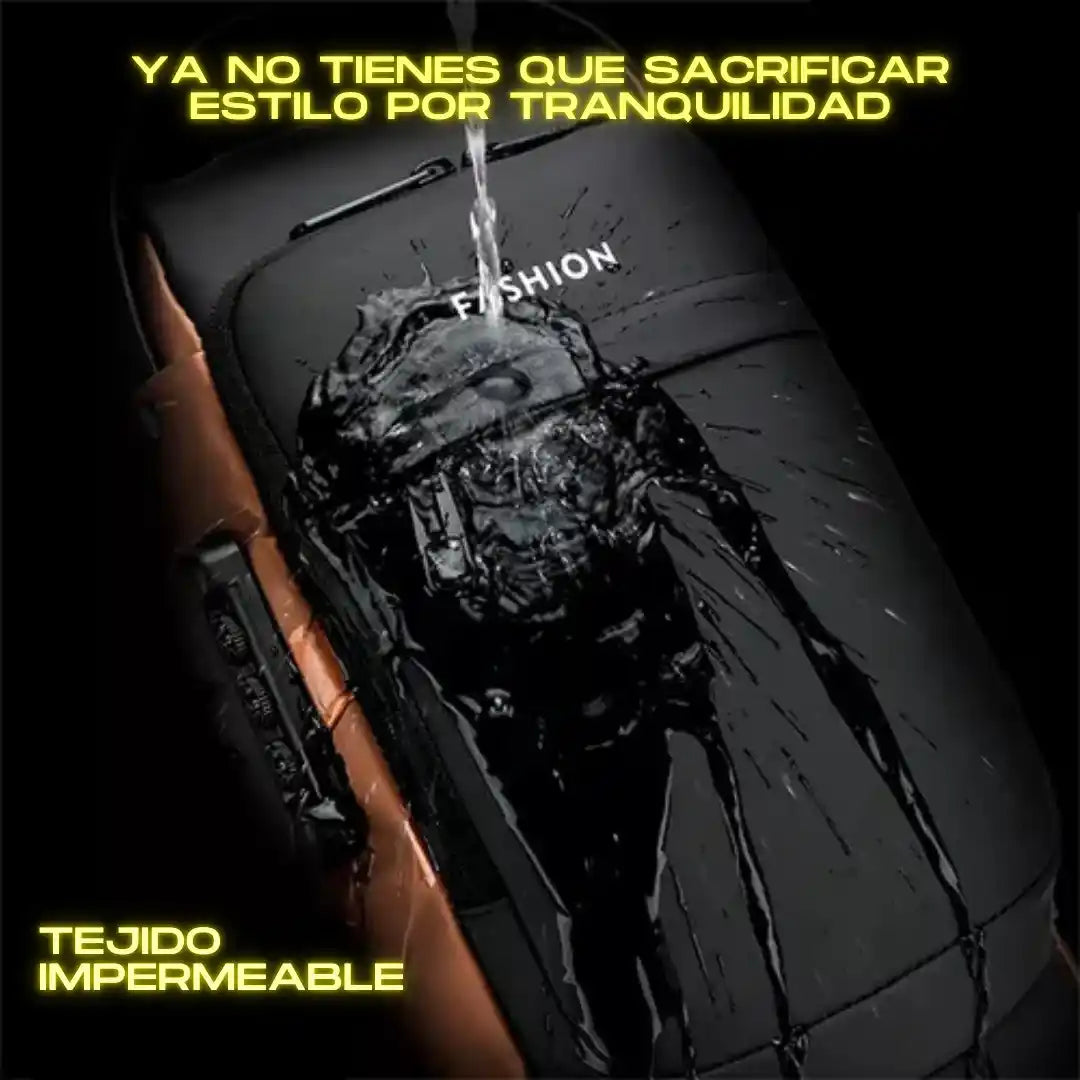 Bolso antirrobo impermeable con puerto para carga 50% OFF